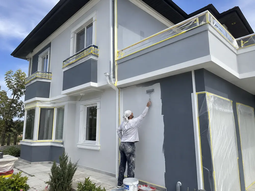 Hizmet bölgelerimizde dış cephe boyama çalışması